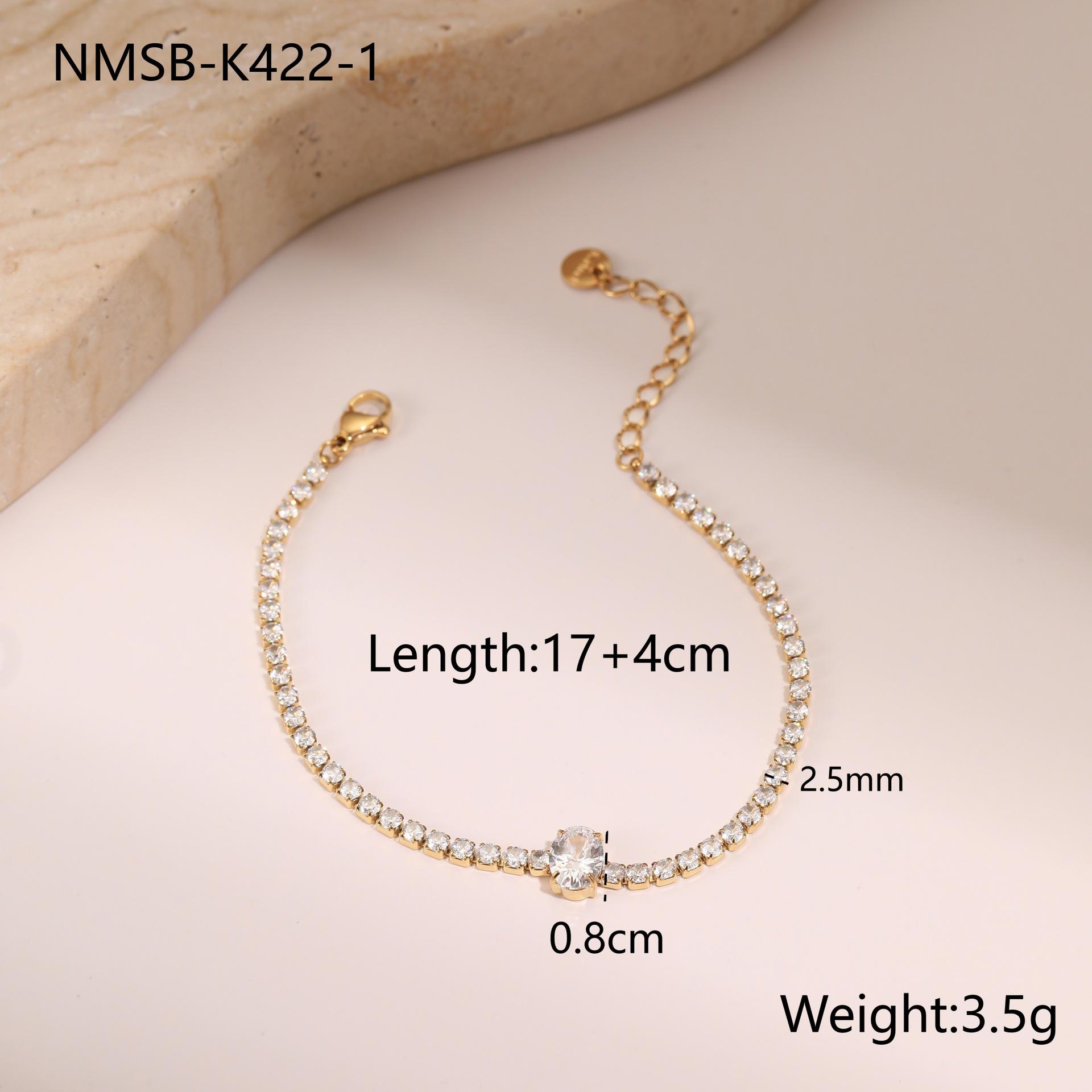 GEMCHIC Women s Titanium Steel Rhinestone Bracelet Sweet Stainless Steel Light Luxury Fashion Jewelry