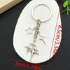 Creative Fashion Zinc Alloy Keychain with Moon and Star Pendant