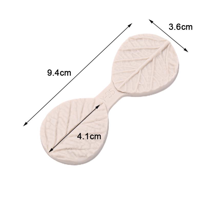 New Diy Cake Decorating Mold Double Leaf Veiner Silicone Cake Mold Decorating