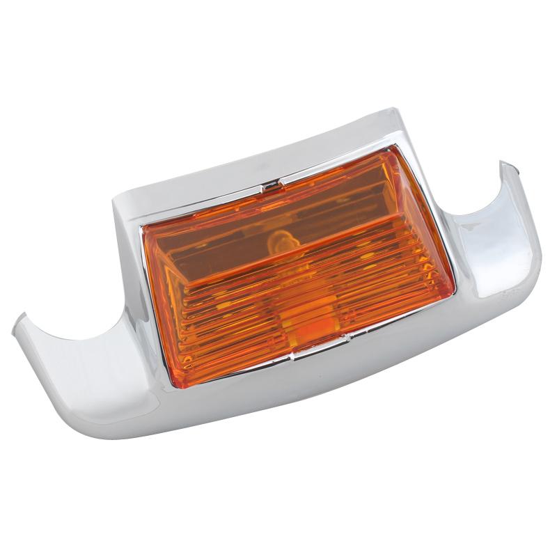 Chrome Motorcycle LED Front Rear Fender Tip Light For Harley Road King FLHR Heritage Softail Classic FLSTC Electra Glide