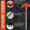 4/8Pcs 20/25cm Tent Pegs Screw in Tent Stakes Long Screw Thread Tent Stakes Metal Tent Nails Outdoor Hiking Tent Accessories
