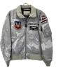 AVIREX Gray USAF 70th Anniversary MA-1 Flight Jacket Jacket L grayUsed