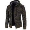 Men's Fashion Leisure Long Sleeve Warm Camouflage Printed Hooded Jacket Top