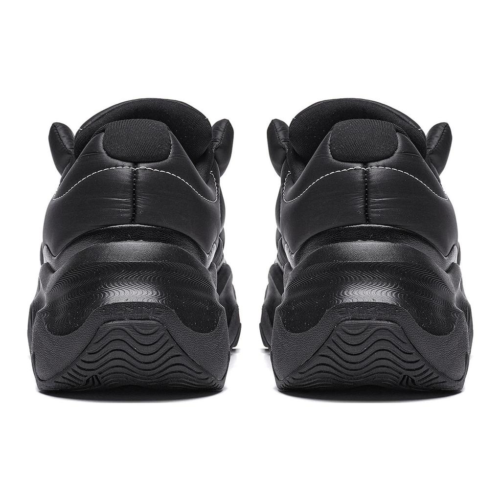 New LiNing Puff Platform Anti Slip Wear Resistant Low Top Casual Shoes Women's Black AZGT072-3