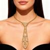Rhinestones Tie Necklace Tie For Wedding Galas Business Occasion Comfortable Neckwear With Sparkling Shining Design