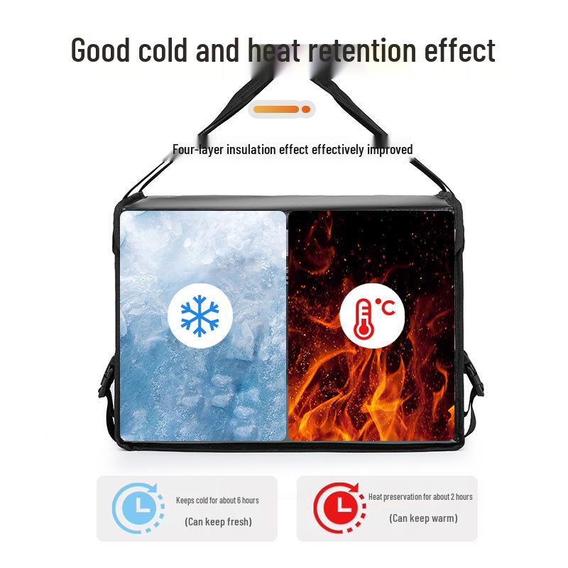 Cutie Izolată Impermeabilă pentru Livrare Mâncare pentru Standuri Stradale - Disponibilă în Mărimi Mari și Mici