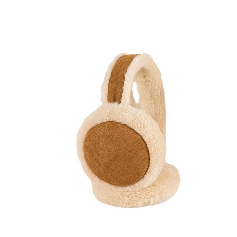 Winter Ladies Earmuffs Cute Plush Earmuffs Rabbit Hair Warm and Cold Folding.