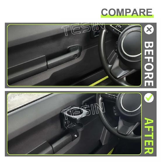 TESIN Car Side Door Water Cup Holder Drinkes Bracket For Suzuki Jimny JB74 2019 2020 2021 2022 2023 2024+ Interior Accessories