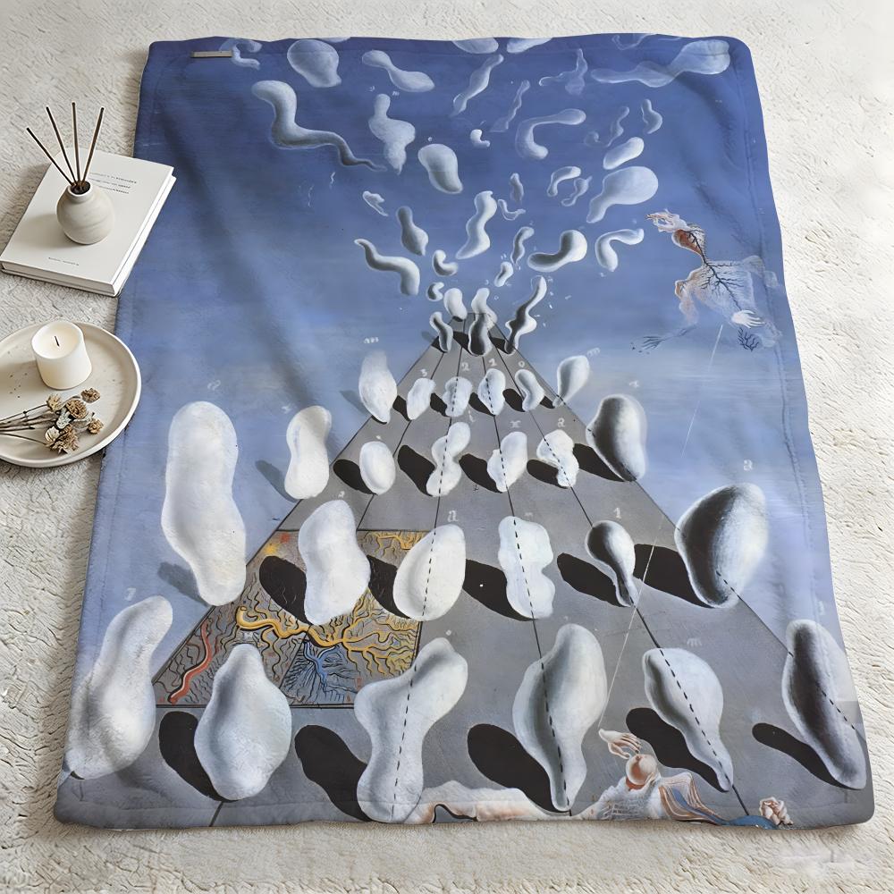 art SSalvador Dalii Throw Warm Soft Flannel Blanket Multiuse for Sofa Bed Camping Travel Nap