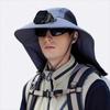 Breathable Wide-Brimmed Hat Lightweight Outdoor UV-Protection Hat for 3.7V 300mAh Hiking