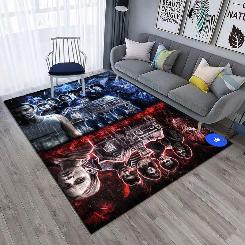 Halloween Horror Horror Theme Stranger Things Carpet Home Living Room Decoration Table and Chairs Anti Slip Door Mat Outdoor Picnic Mat Carpet A12