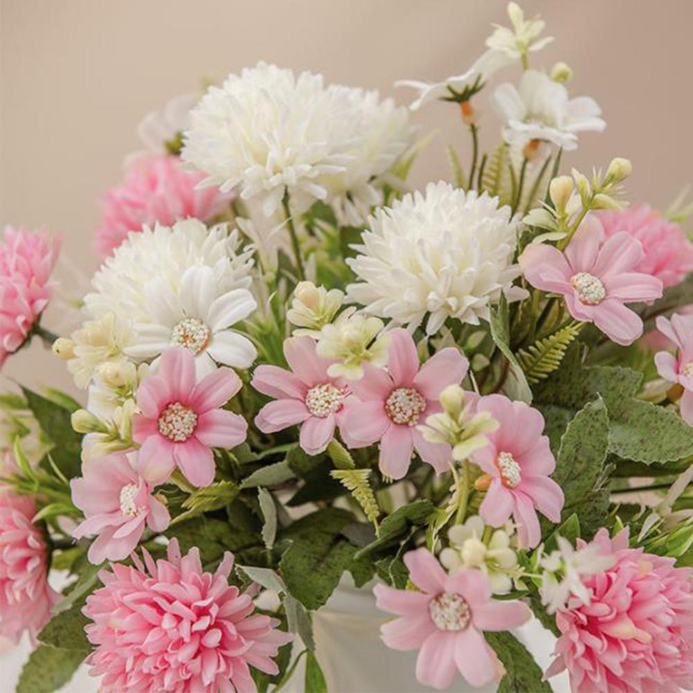 Simulation  Bouquet Ball Chrysanthemum Small Daisy Artificial Fake Flower For Home Wedding Party Table Decoration Photo Props