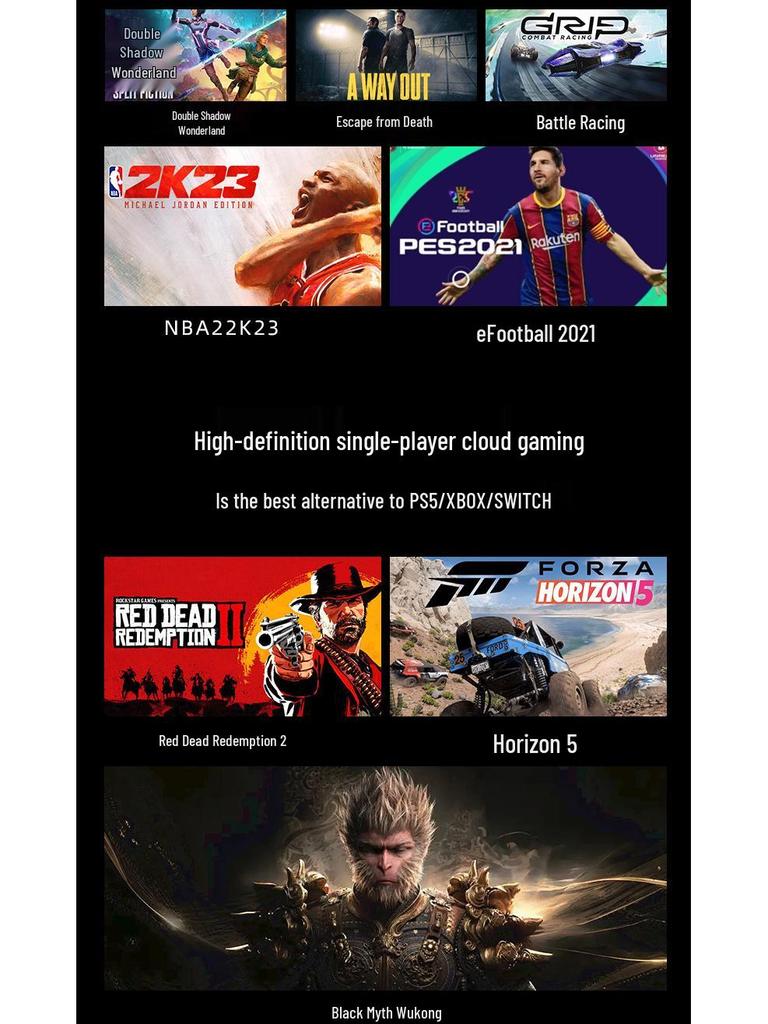 E5Ultra 5" HD Android Handheld Console, 6+128GB, Online Multiplayer Cloud Gaming