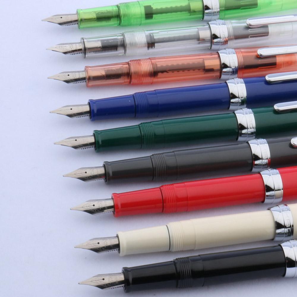 Jinhao 992 Plastic Fountain Pen Transparent Rotate Clip Classic Style M Lorelei Stationery Student Office School Supplies