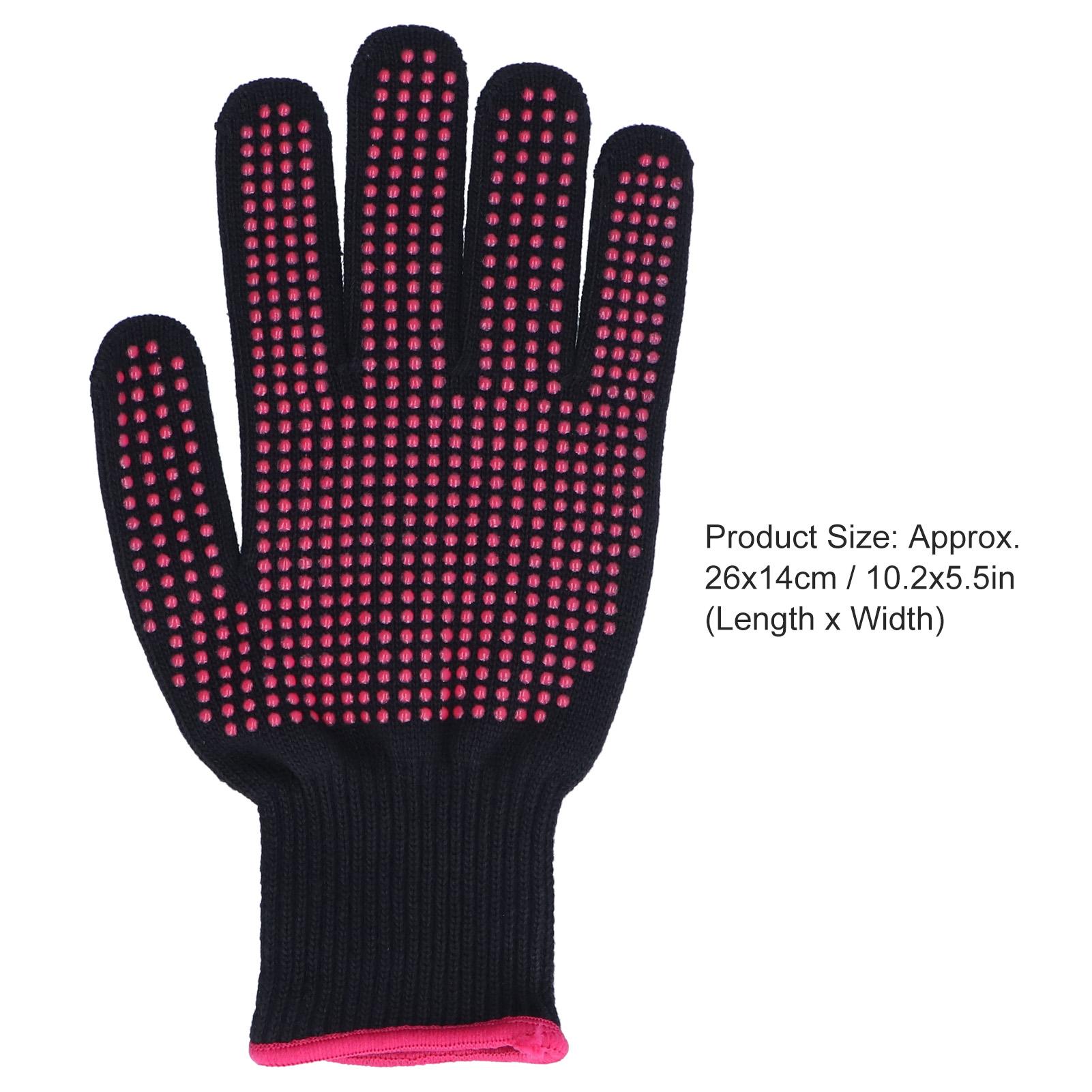 4Pcs Ht Resistant Gloves High Temperature Resistant Anti Scalding Mitts with Silicone Bumps