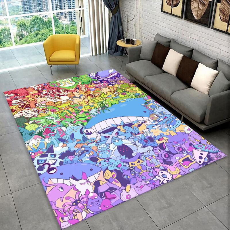 

Cute Pokemon Pikachu Cartoon Carpet Rug for Playroom Bedroom Living Room Sofa Home Decor,kid Game Area Rug Non-slip Floor Mat 40x60cm