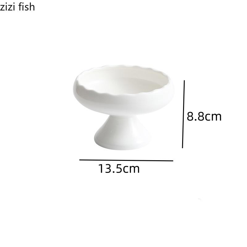 

Белая керамическая миска Миски на высоких ножках Фруктовая тарелка Обеденные тарелки Тарелки для закусок Блюдо для димсамов Десертные миски Салатница Тарелка для суши