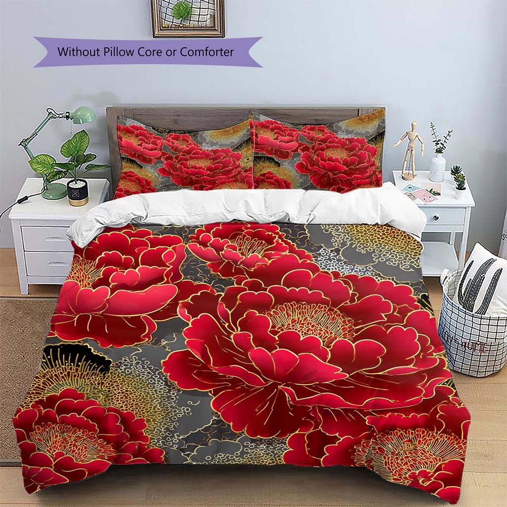 Cartoon Pattern Bedding Quilt Set Quilt Cover Pillowcase Home Decoration Birthday Gift (1 * Duvet Cover + 2 * Pillowcase, Without Core)