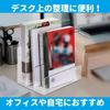 KINOKINO Acrylic Book Stand, Tabletop Bookshelf, Document Holder, Book Divider, Rack, Desk Top Shelf, Clear (3 Tiers)