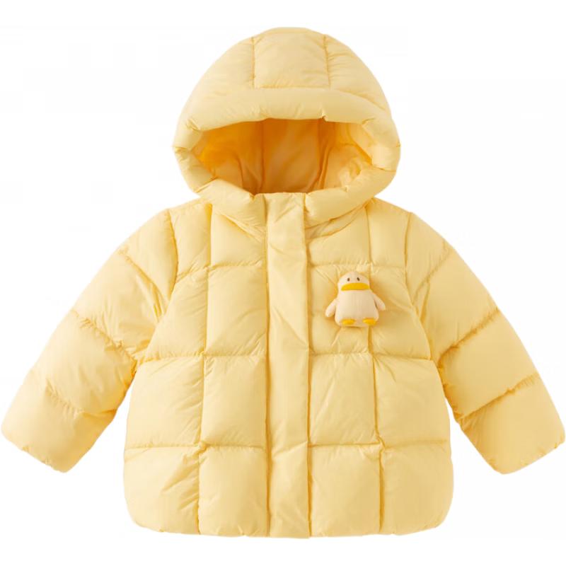 DAVE&BELLA Girls' Waterproof White Duck Down Winter Jacket