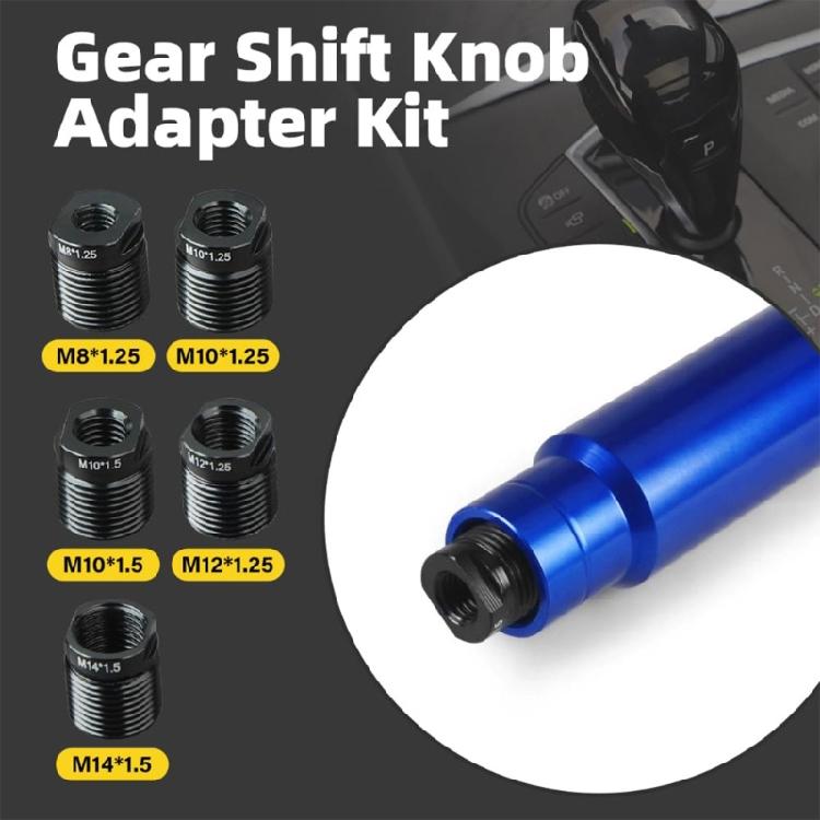 Black Anodized Stick Adapter Set With 5 Common Thread Patterns For Easy DIY Assembly