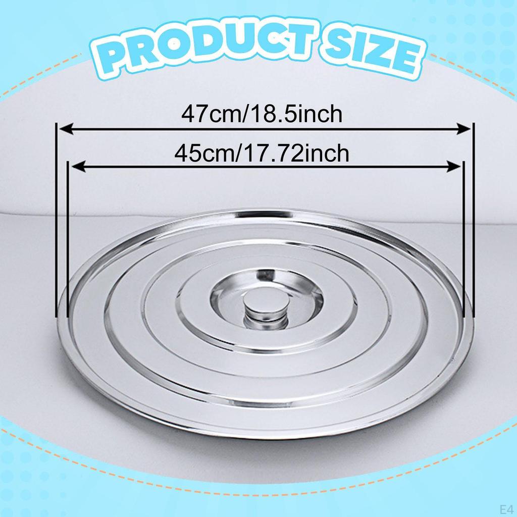 Stainless Steel Pan Lid Cookware Part Heat Resistant Easy Clean Skillet Stockpot Cover for BBQ