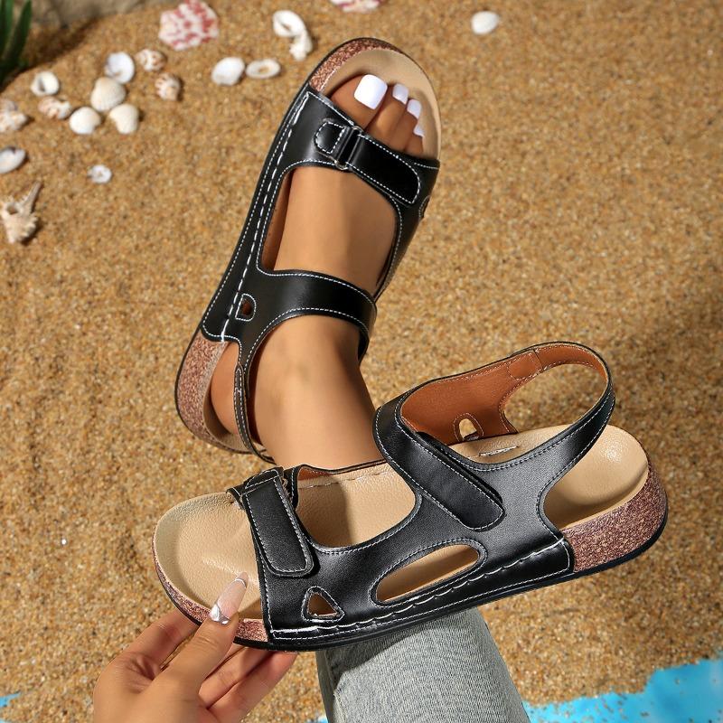 New platform sandals women's summer new hollowed-out wedge sandals women's flat sandals