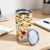Car Tumbler 591ml Autumn maple leaf elements Straw Cup Tumbler With Lid Hot Cold Cup Straight Tumbler Leakproof Tumbler