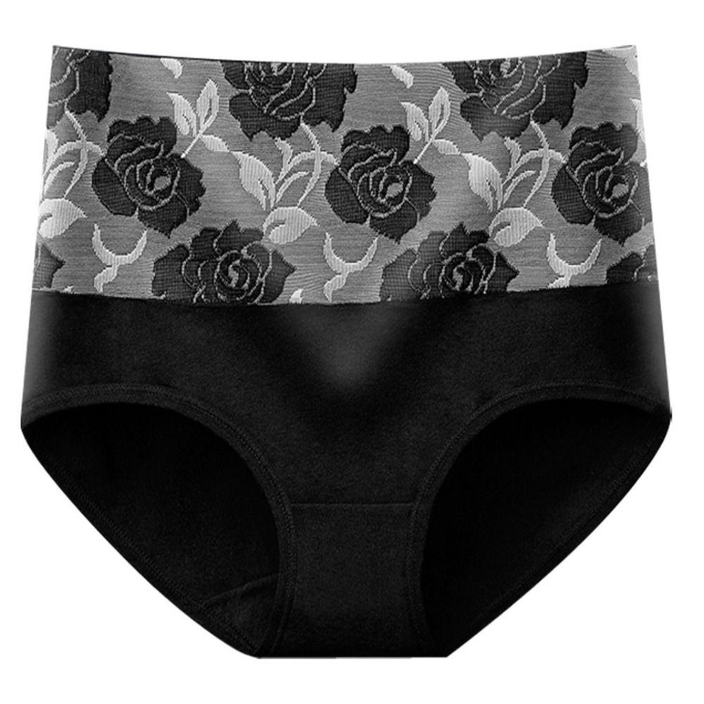 

Soft Briefs High Waist Incontinence Panties Breathable Knickers Female Underpants Women s XXXXL чёрный