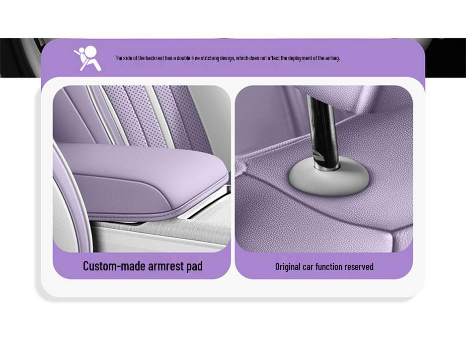 Xingrui L Full Leather Car Seat Cushion for Five-Seat Vehicles - New Model for All Seasons