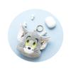 Tees Factory Tom und Jerry Plüschtier mit Karabiner, Reißverschluss-Maskottchen, Positives Gesicht Tom, Ca.. H110xB150xT45mm, TJ-5546748TM