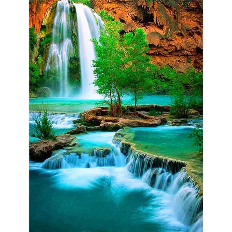 

5D DIY Алмазная картина Пейзаж Мозаика Вышивка крестом Пейзаж Алмазная мозаика Мультфильм Домашний декор Ремесленный комплект Full Round 20x25CM