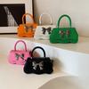 Chic Bowknot Handheld Small Square Bag For Women Stylish Shoulder Crossbody Bag