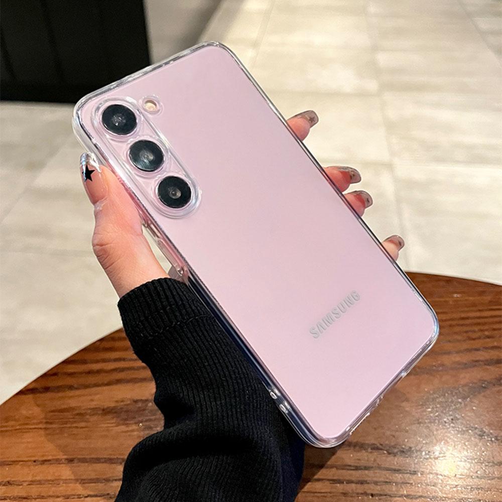 Luxury Shockproof Silicone Clear Soft Case For Samsung Galaxy S24 S23 S21 FE S25 Plus Note 20 Ultra Transparent Back Cover