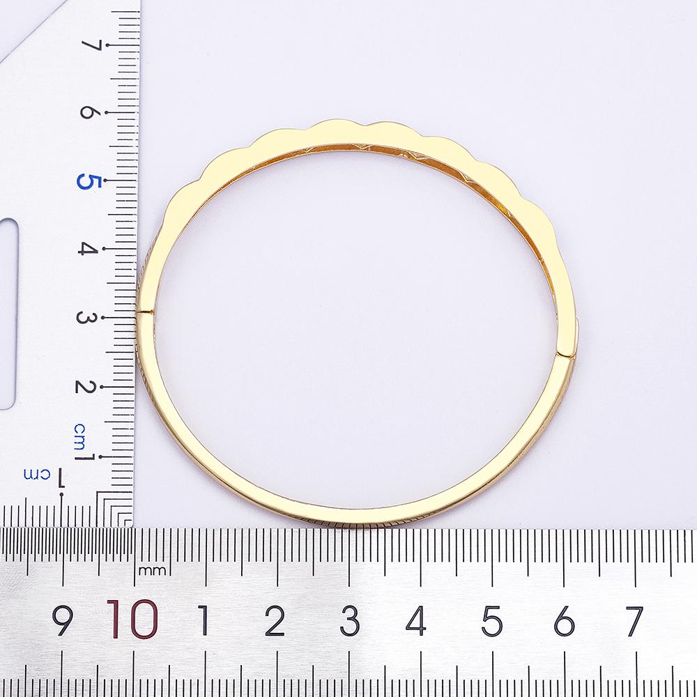 Nidin Trendy Brand Women Girls Cuff Charm Bangles Trendy Copper Zircon Belt Design Fashion Wedding Party New Year Jewelry Gift
