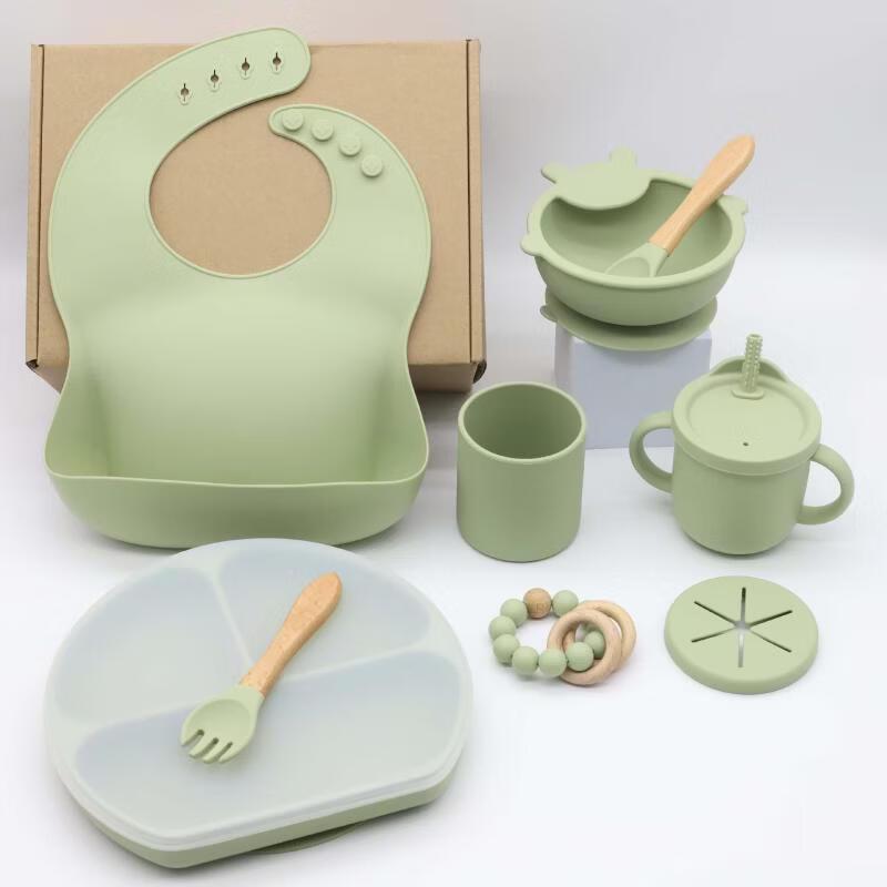 Ru Han 10-Piece Silicone Baby Dining Set