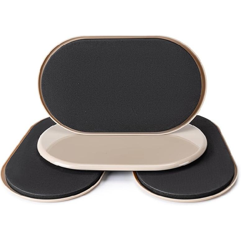 Furniture Sliders, 8 Pcs 3 1/2'' Furniture Sliders Pads for Hardwood Floors, Chair Legs Floors Protectors, Reusable Round Glides Glider, Heavy Duty