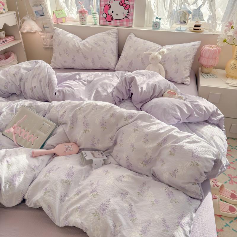 Cotton Bedding Set Dormitory Student Bed 150x200cm 180x220cm 200x230cm 3 Or 4 Piece Soft Comfortable