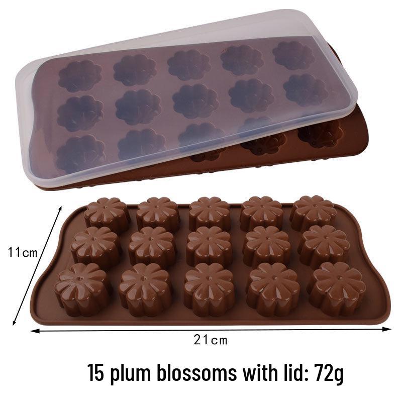 15-Cavity Lotus Flower Silicone Mold for Fondant, Chocolate, Cake, Cookie, Ice Cubes, and Epoxy