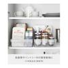 Yamazaki Jitsugyo 1477 Refrigerator Storage Case L with Dividers White W37.5 x D22 x H8.2cm Tower Refrigerator Storage Can Be Used to the Deepest