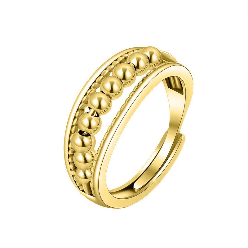 European and American New Micro-bead Rotating Ring Women's Ring Anti-stress Anxiety Women's Hand Jewelry