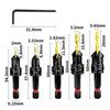 For Woodworking Countersink Bit Pilot Hole Cutter Black as Picture Fits Screws 5- 12 Counter Sleeve For Counterbore