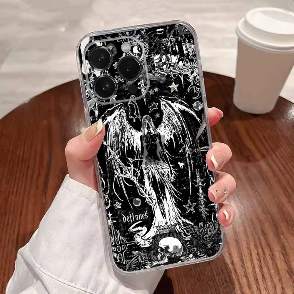 

Готична кокетка кіберсигілізм Чохол для телефону Для iPhone 16,15,14,13,12,11 Plus,Pro,Max,XR,XS,Plus,E,SE4,Mini Прозорий чохол iPhone16promax