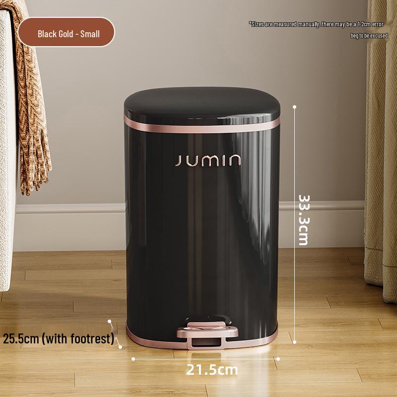 Elegant Large-Capacity Trash Can with Foot Pedal & Lid for Home Use: Kitchen, Living Room, Bedroom, Bathroom, Toilet. Plastic Bin & Paper Basket.