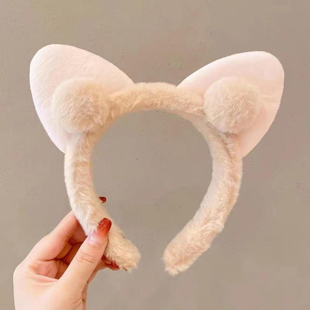 Luxurious Knitted Bow Plush Headband for Autumn/Winter - Face Washing Hair Accessory and Clip