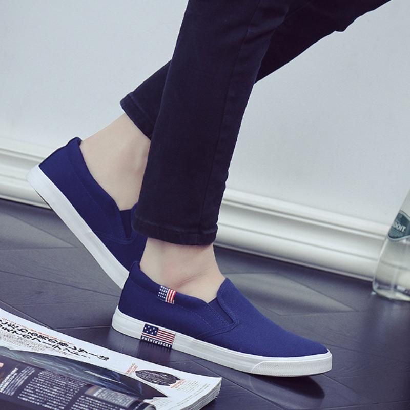 Mode Damen Canvas Schuhe Übergröße Herren Slipper Atmungsaktiv Slip-on Damen Flache Schuhe Bequem Weiß Herren Fahrschuhe Zapatos Mujer