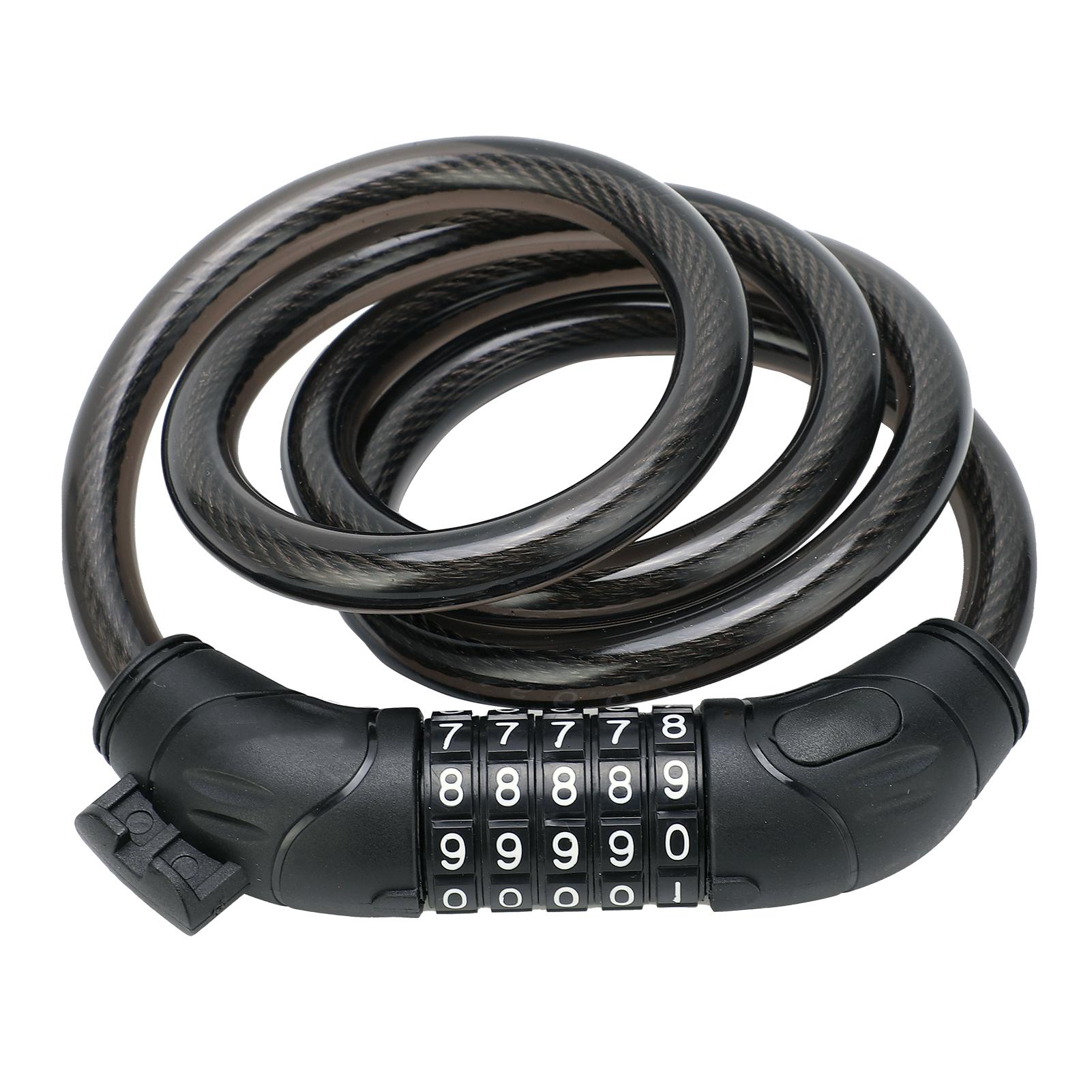 Bicycle 5 Digit Password Combination Lock Bicycle Security Lock Steel Cable with Bracket