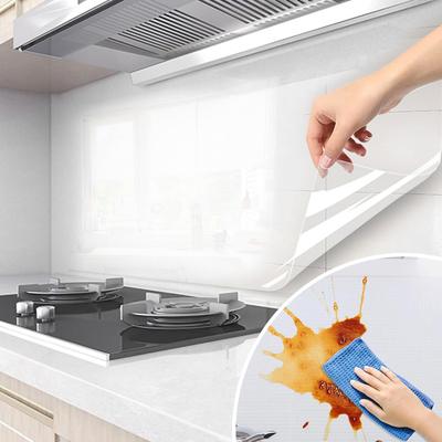 Autocollants muraux de carrelage de poêle à haute température et résistants à l'huile, papier peint de cuisine, autocollants de fumée de papier d'huile