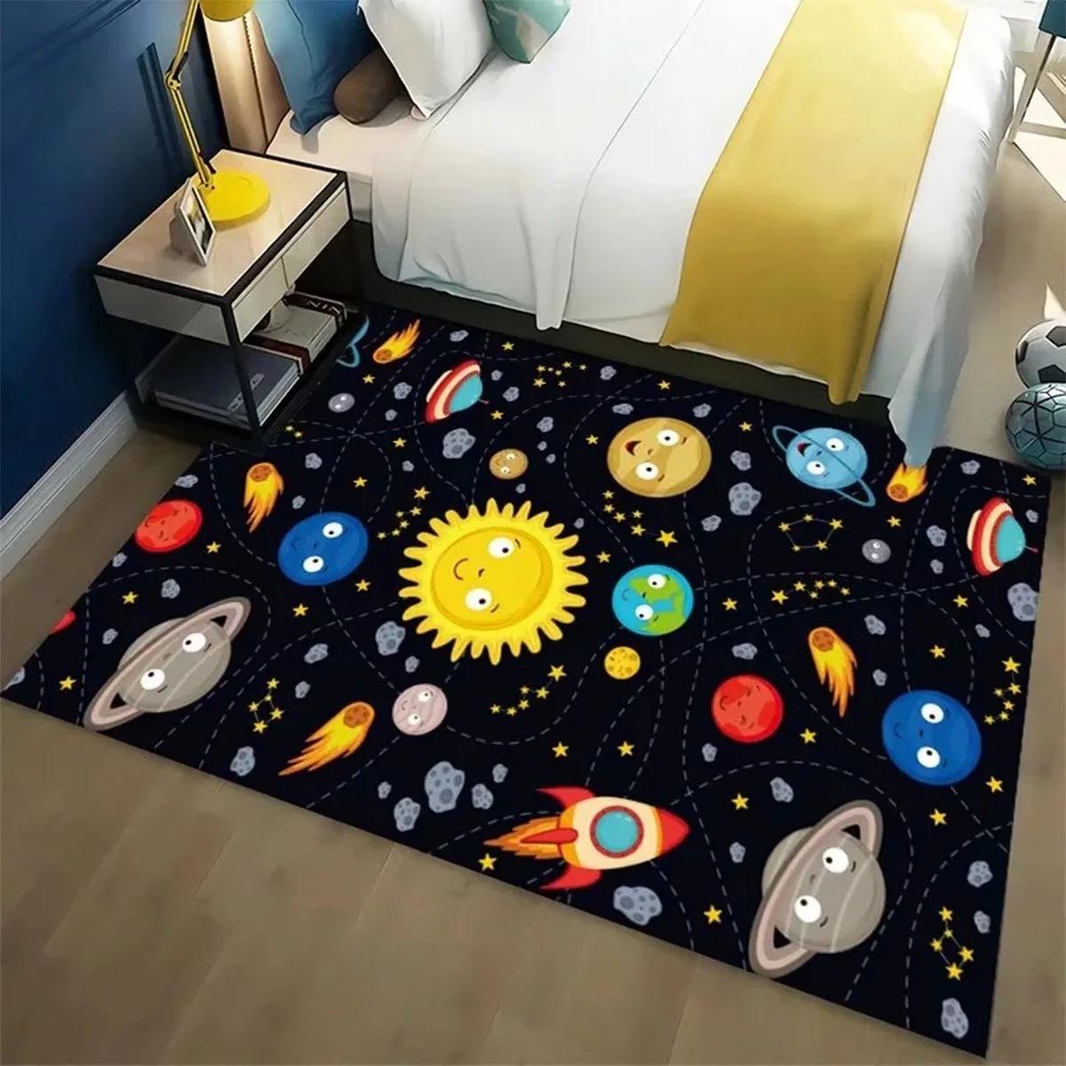

Children s Fun Toy Car Traffic Road Carpet Living Room Sofa Bedroom Study Kitchen Entrance Door Rug Non-slip Home Decor Mat 40x60cm