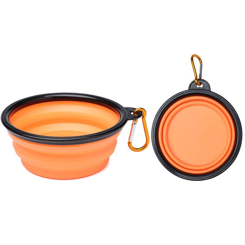 Pet Soft Rubber Folding Bowl Travel Portable Dog Bowl Dog Food Basin Cat Bowl Foldable Dog Bowl